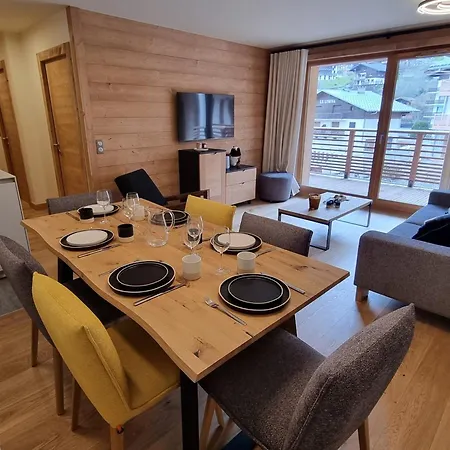 6 Pers Avec Terrasse Au Coeur Du Village, Neuve Avec Sauna Et Parking - Fr-1-598-141 Apartment Les Gets
